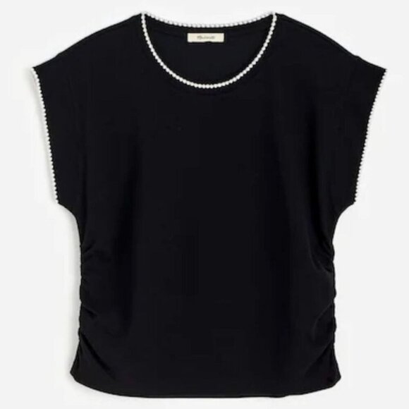 NWT Madewell Black Side-Cinch Muscle Tee - Size: Medium - Picture 10 of 13
